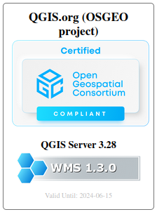 QGIS 서버 OGC 인증 배지