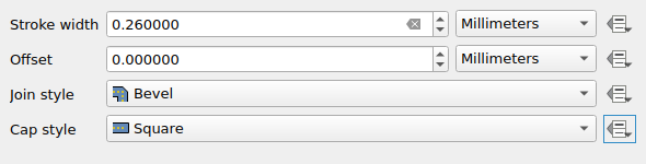QgsFilledLineSymbolLayerWidget in a default state