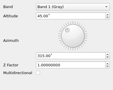 QgsHillshadeRendererWidget
