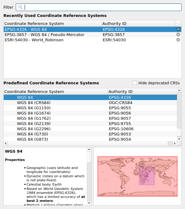 QgsProjectionSelectionTreeWidget