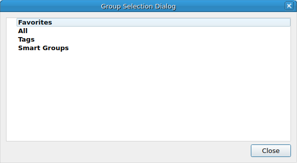 QgsStyleGroupSelectionDialog
